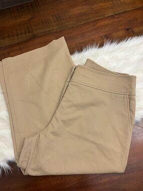 Randy Kemper Khaki Cropped Pants Women’s Size 12 Stretch Career Casual